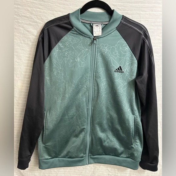 Adidas Women's Firebird Floral Embossed Track Jacket Full Zip  Size XL - Picture 3 of 9